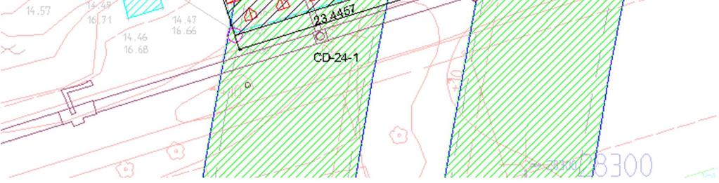 hörn). Tunneltaket för södra röret inom skyddsområdet ligger på nivå mellan -9 m vid LM 2/419 och - 8,5 m vid LM 2/440.