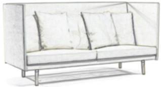 CHROME + 515 + 645 1,52CBM WOODEN LEGS IN STAINED ASH + 600 + 750 COLLAGE SOFA HIGH BACK INCL 5