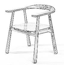 595 FABRIC 0,9M HAIDA HAIDA CHAIR DESIGN PATTY JOHNSON 2013 ARMCHAIR IN SOLID