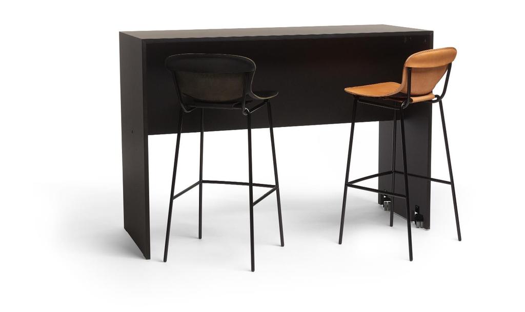 TABLES AND SOFA TABLES ARENA ARENA HIGH TABLE TOP AND SIDES IN LAMINATE, VENEER, LINOLEUM, OR UPON REQUEST.