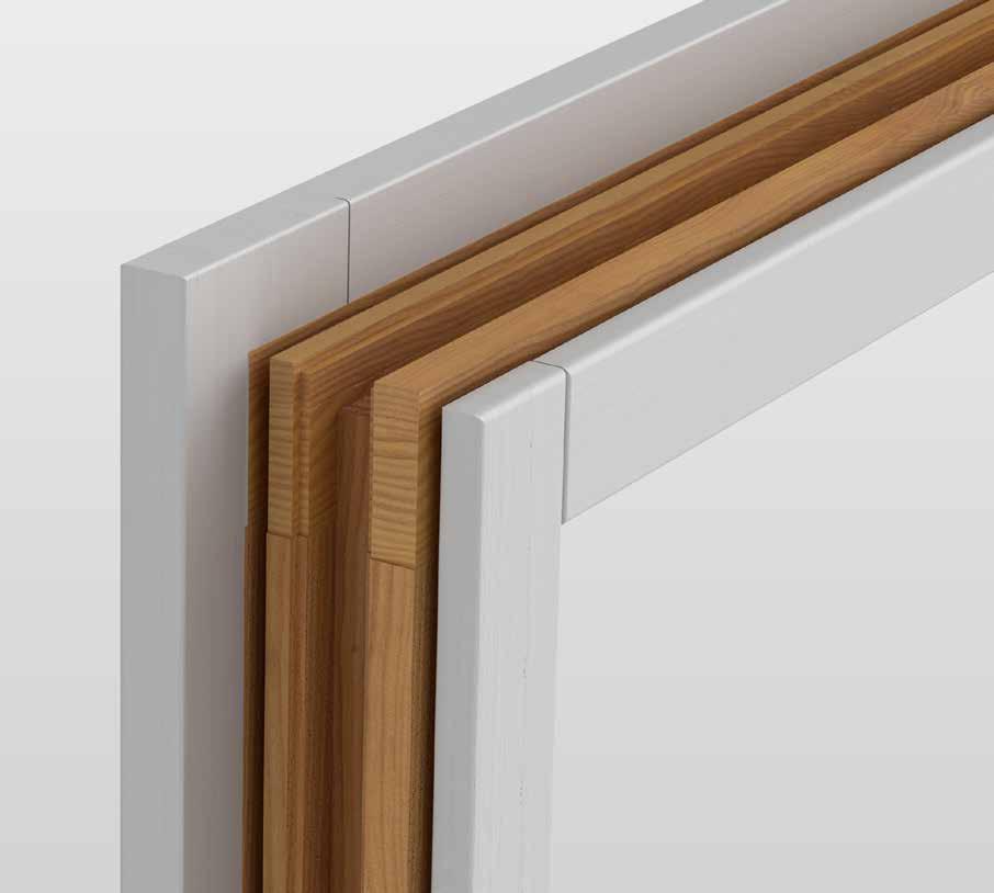 Dessutom är ytorna släta med en elegant finish. GENOMTÄNKTA KONSTRUKTIONS- LÖSNINGAR Tiivi Kristalli-fönstren är förstklassiga även invändigt.