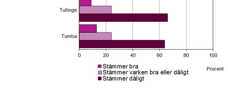 Det är ingen större skillnad mellan tjejers och killars upplevelser eller mellan unga med och utan funktionsnedsättning. Botkyrka skiljer sig heller inte från riket som helhet.