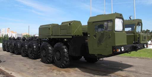 På denna utställning visades tre olika fordon som marknadsförs, med olika varianter, för rad olika vitryska och ryska militära system. MZKT-6922 är ett tre-axligt fordon med olika varianter (bl.a. MZKT-69221 och MZKT-69222) som marknadsförs för Buk-M2, Tor- M2 samt Tetraedr s Stilet och Osa-1T.