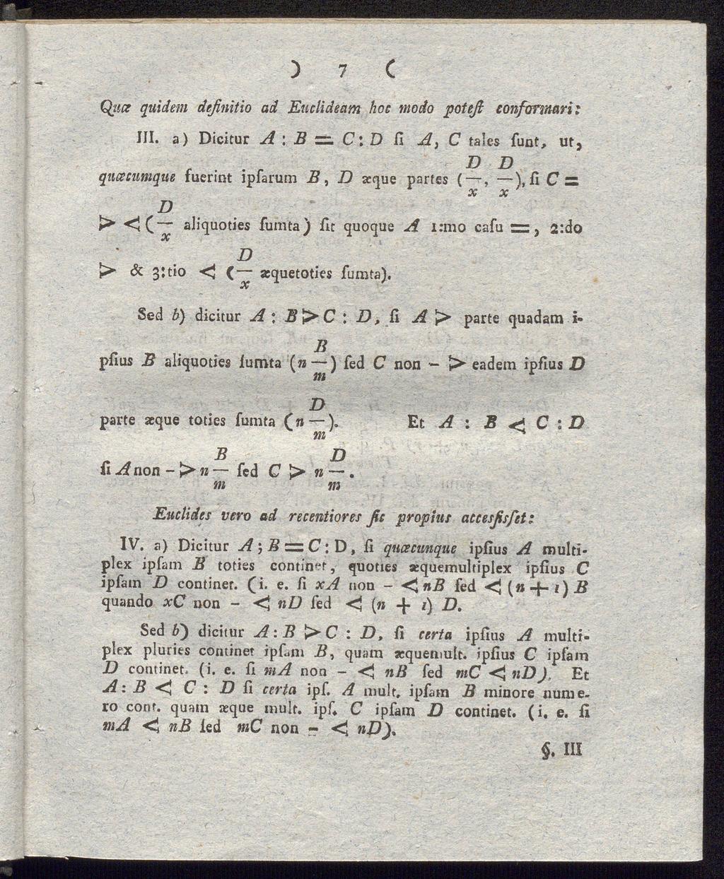 ) 7 C Qua quide dcßnitio ad Euclidea hoc odo poteß conforari: III.