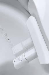 DUBBEL DUSCHARM Med en sprayarm för bakdelssprayen och en separat sprayarm för Lady Showern kan du vara säker på att båda sprayarmarna är fullkomligt hygieniska och perfekt positionerade för