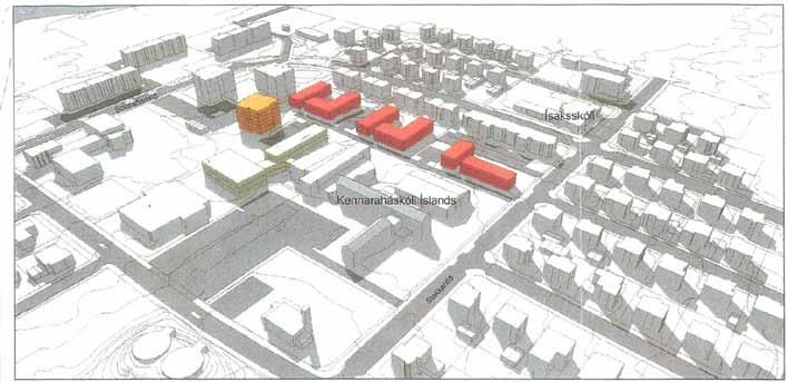 Kennaraháskólalóðin Teikning: Arkþing Bólstaðarhlíð 21-23-25.