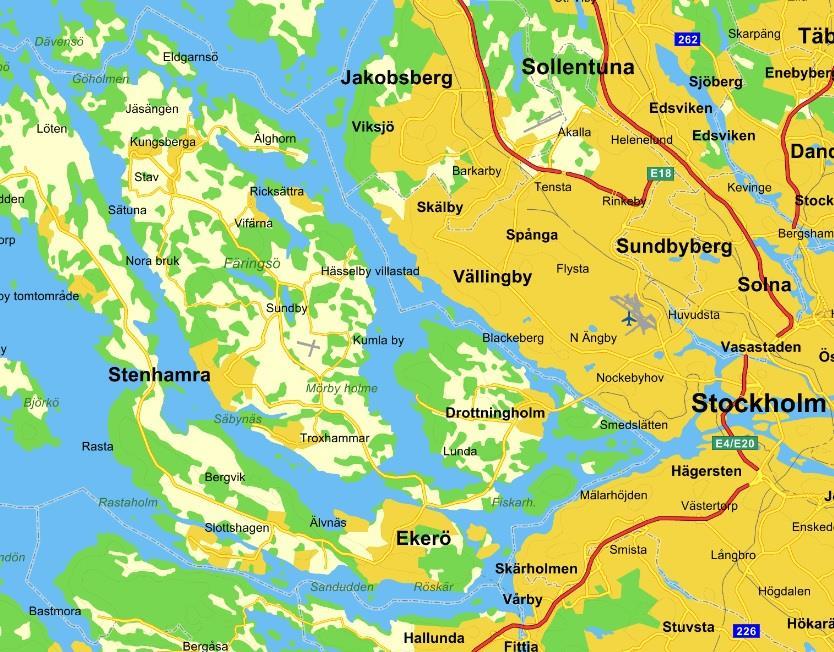 Figur 2. Planområdets läge inringat i rött (Bildkälla: eniro.se). 3.1 DAGVATTENSTRATEGI Ekerö kommun håller på att ta fram en dagvattenöversikt.