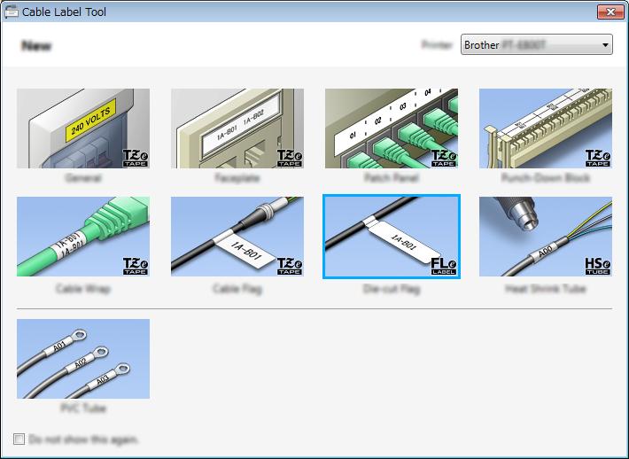 Använda Cable Label Tool (endast Windows ) b Klicka