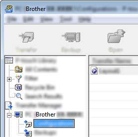 Överföra mallar med P-touch Transfer Express (endast Windows ) Spara mallen som en