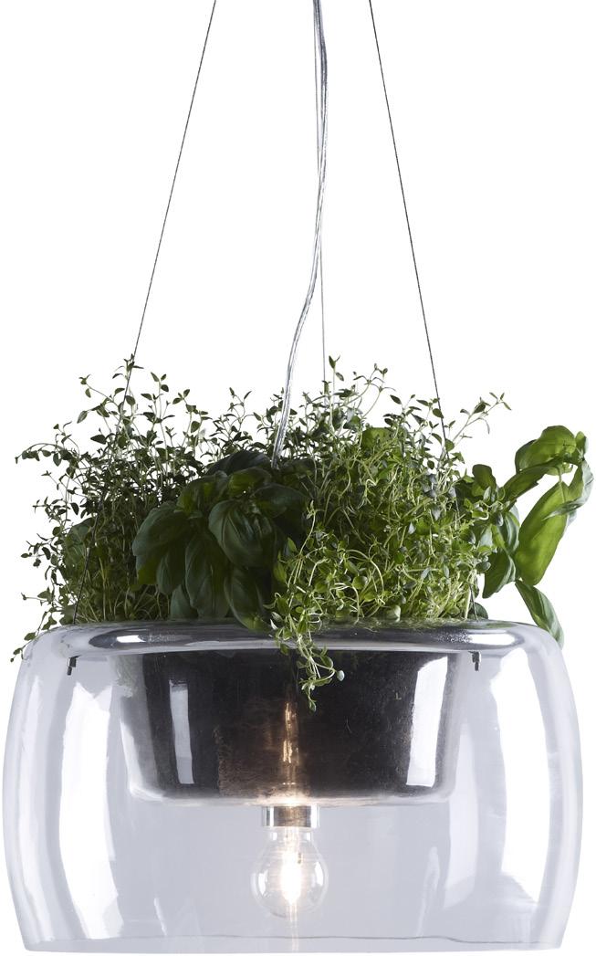PLANT. 105328 Krom/Chrome - Klar/Clear Ø 400 H 280 E27 1x60W 1 pcs 105328 Stomme i krom. Glasskärm.