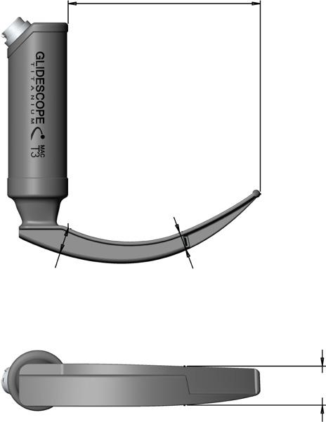 MAC T3 (ÅTERANVÄNDBART SYSTEM) 107 mm Höjd vid handtag: 14,5 mm Höjd vid kamera: 9,6 mm Bladspets till handtag: 107 mm Bredd vid kamera: 22 mm 14,5 mm 9,6 mm 22 mm