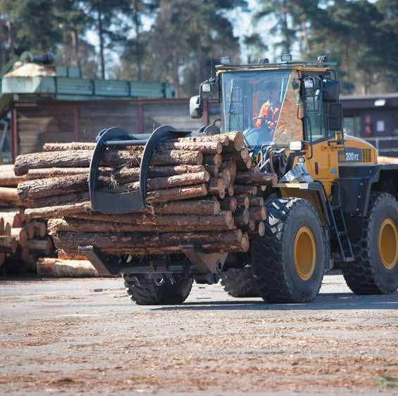 Skräddarsydda lösningar Working Gear Avdelning Komatsus hjullastare, i kombination med ett brett sortiment av genuina Komatsu redskap, erbjuder den perfekta lösningen för varje industrisektor.