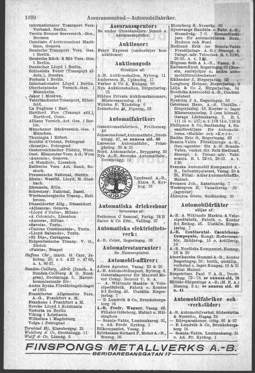 10'10 liiternationaler Tra.J;lsport Vers. Verband, Berlin. Verein Bremer Seeversich.-Ges., Bremen Cofnitato d' Arricurazipni Marittime, Genova Dentsche Transport Vers. Ges. i Berlin.