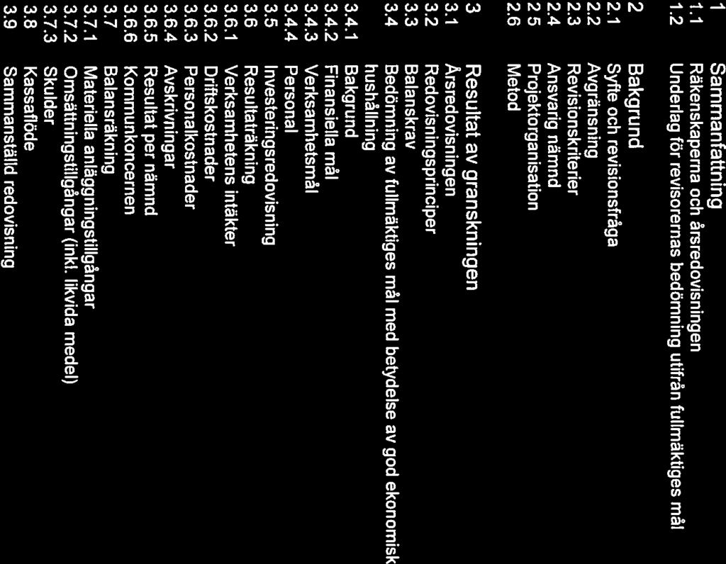 20 17-05-02 Innehållsförteckning 1 Sammanfattning 2 1.1 Räkenskaperna och årsredovisningen 2 1.2 Underlag för revisorernas bedömning utifrån fullmäktiges mål 3 2 Bakgrund 3 2.