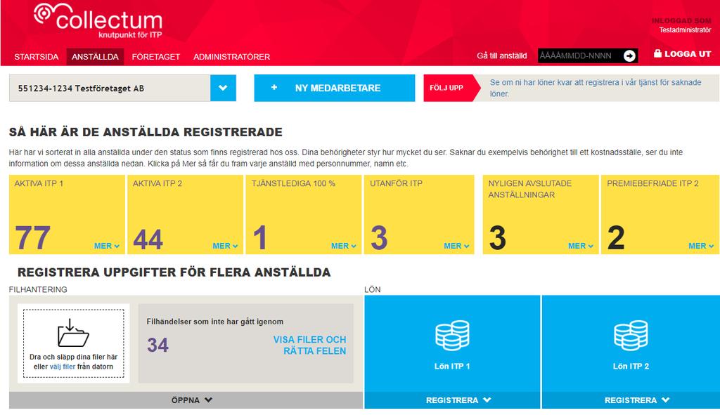 Så här skickar du filer från ditt lönesystem till Collectum Innehåll: 1. Förberedelser du bör göra innan du skickar filerna. 2. Så här skickar du in filerna. 3.