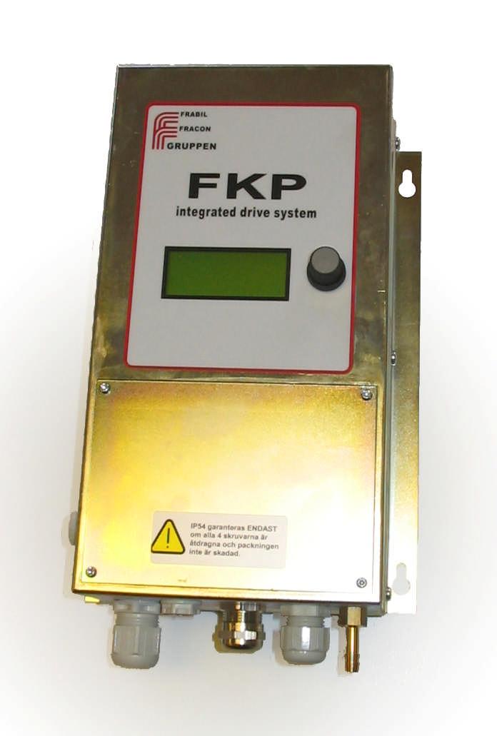 2 FUNKTION FKP är en komplett reglercentral med frekvensomformare för drivning av elektriska fläktmotorer. FKP konstanttrycksreglerar ventilationsanläggningar.