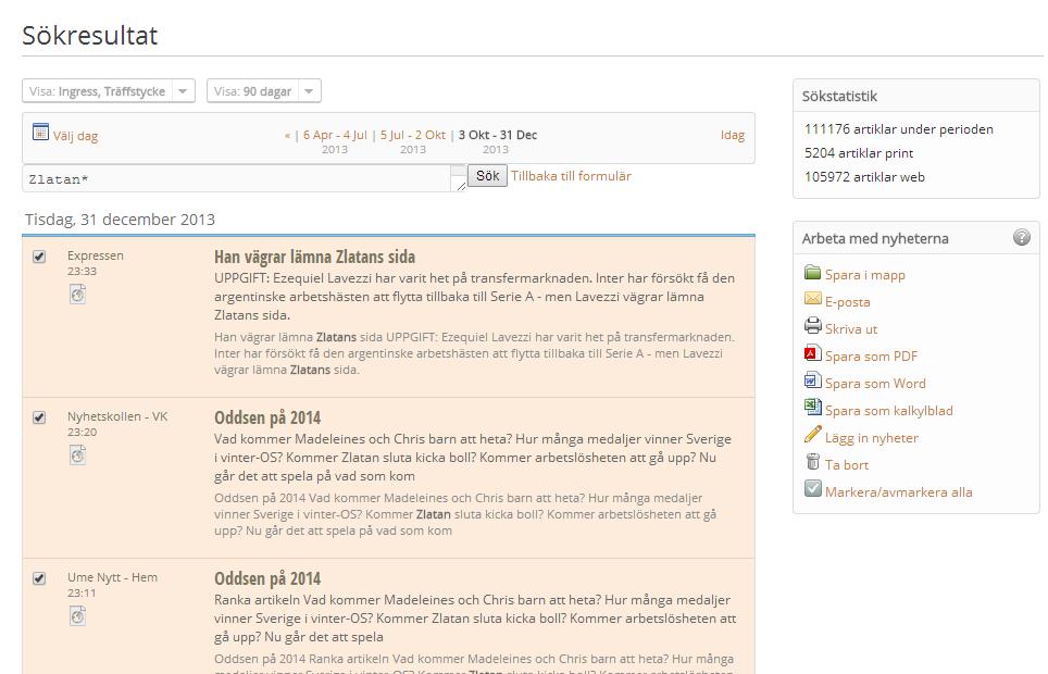 Sökordet Sökstatistik Sökresultatet 1.6 Redaktörs- och analysverktyget Dessa är tillval och inget som ingår i bastjänsten. Dessa tjänster beskrivs mer noggrant i separata manualer.