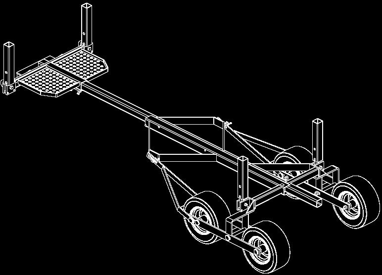 Tillbehör Timmervagn (FIG 50) Fördelen att köra med timmervagn är att man inte behöver spänna fast lasten för kort transport vid lastning.
