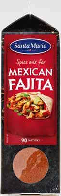 Mexican Fajita Spice Mix 504 g 101254 Taco Original Spice Mix 532 g 101253 Organic Taco Spice Mix 616 g