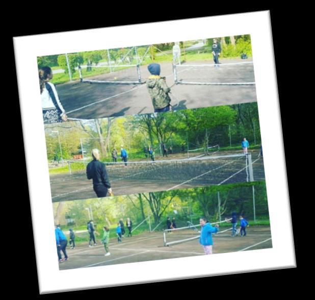 Nyrekrytering 2017 har HTK fortsatt samarbetet med kommunens skolor som under skoltid får komma och prova på tennis under en timme.