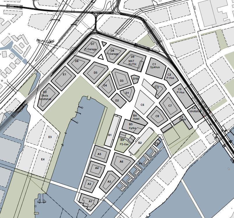 Aktuell strukturplan APRIL 2017 21 NOV 2017 Djupare kvarter för möjlighet till mer parkering