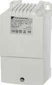 TRANSFORMATORER T40 omvandlar 230 Vac till 24 Vac. 230 Vac -> 24 Vac, 38 VA 230 Vac, < 38 VA 24 Vac, 38 VA IP skyddsklass IP54 Tillåten omgiv.temp. 0.