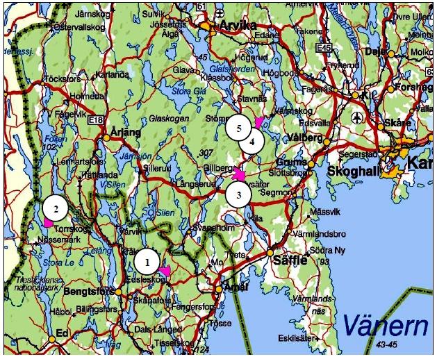 2. MATERIAL OCH METOD 2.1 Försöksområden Samtlig information kring försökslokalerna är hämtat från Appelqvist et al. (2012).