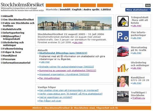 website in Stockholmsförsöket www.stockholmsforsoket.