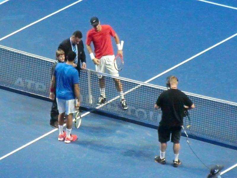Fyrstenberg/Matkowski besegrade Bhupathi/Paes (se foto ovan till vänster) med 6-4, 4-6 10-6 och möter i eftermiddag i herrdubbelfinalen Mirnyi/Nestor som