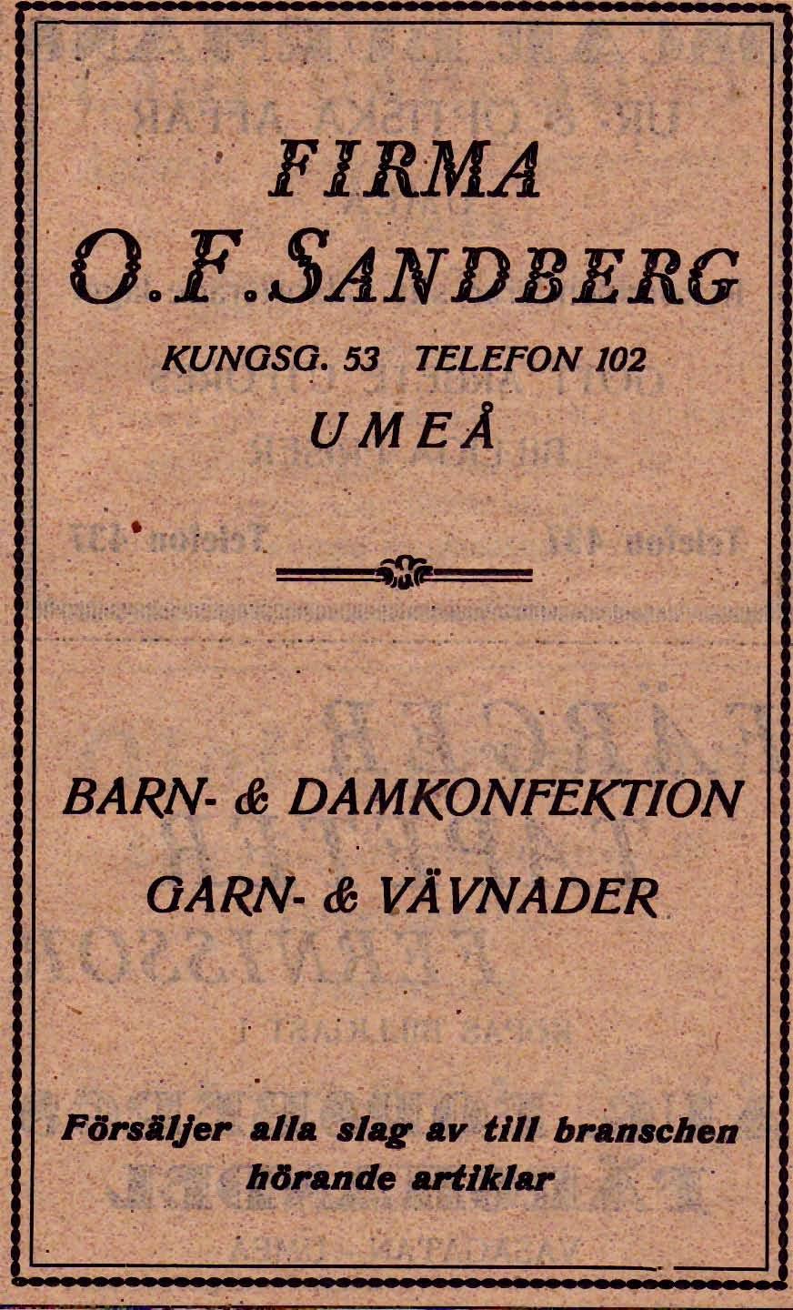 11 Sandbergs Barn & Damkonfektion, Garn &