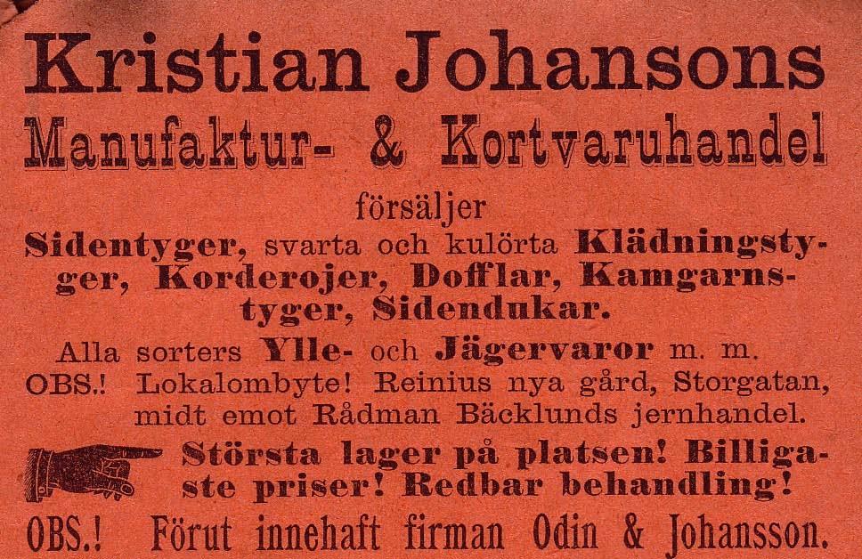 6 Johanssons Manufaktur & Kortvaruaffär, Kristian