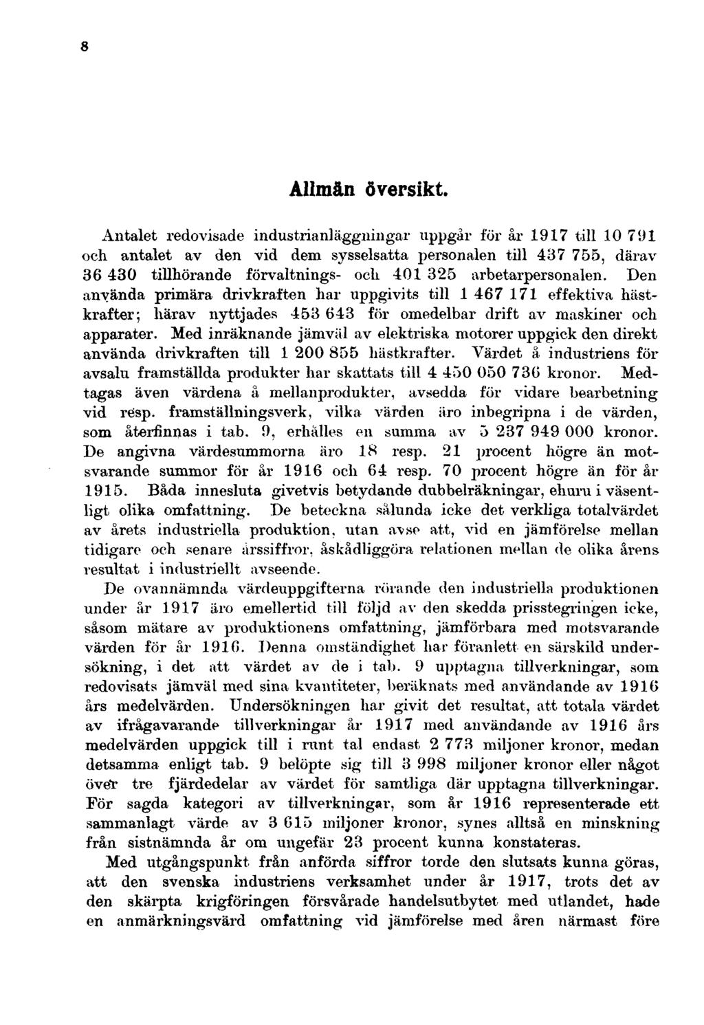 8 Allmän översikt.