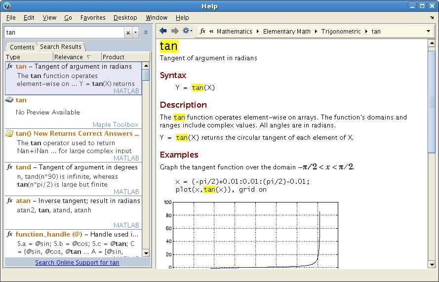 Som exempel tar vi som vi skriver in i Matlab enligt >> A=[ 4 7 ; 2 8 ; 3 6 9 2] >> c=[ 2 4 6 8] 4 7 A = 2 8, c = [ 2 4 6 8 ] 3 6 9 2 Nu beräknar vi sinus av vektorn c och matrisen A med >> v=sin(c).
