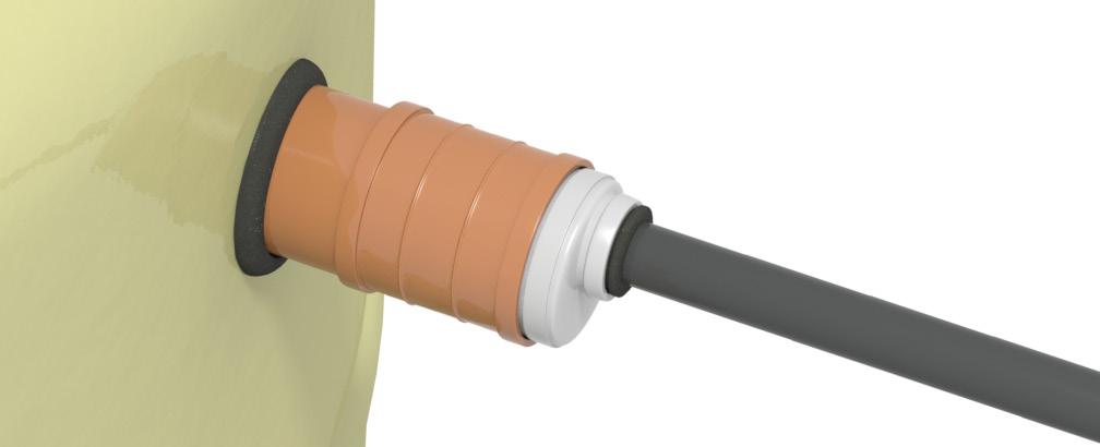 BAGA Pumppaket PE Installationsanvisning 6. Anpassa längden på rören till rörsektionen från unionskopplingen till pumpen.