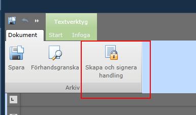 och signera handling.