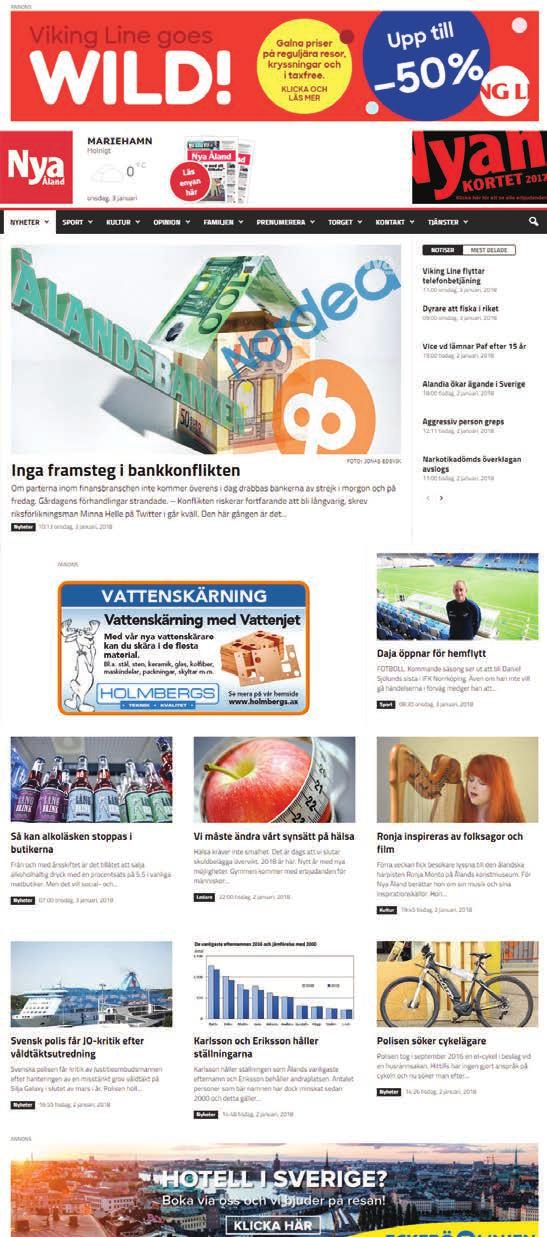 MDIKOT 2019 webbnnonsing www.nyan.ax är en av Ålands mest populära nyhetssajter med över 170 000 sidvisningar på en vecka. Nyan.