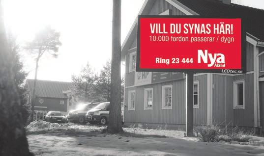 Innehållet på LD-skylten bör vara kort och läsbart så bilisterna hinner registrera. n annons rullar i 6 sekunder.