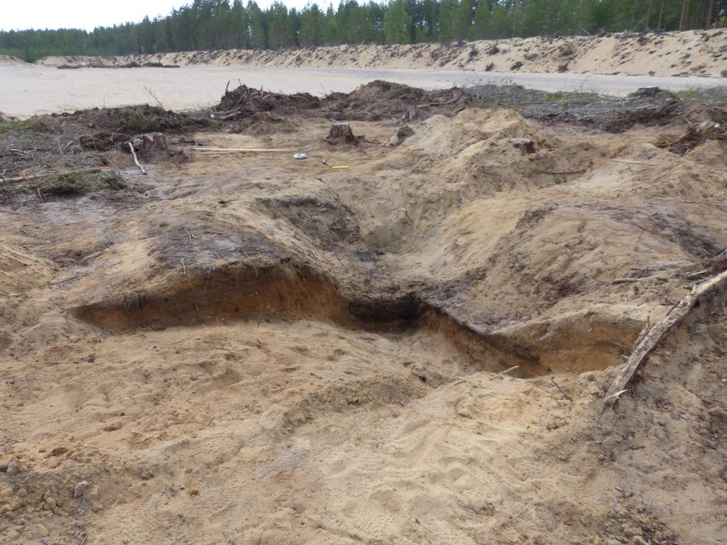 Foto: Frida Löjdström, taget från öster. Kolbotten efter resmilan (Årsunda 1242) var rund, cirka 15 meter i diameter och hade en vall som var cirka 1 1,5 meter bred och 0,2 0,3 meter hög.