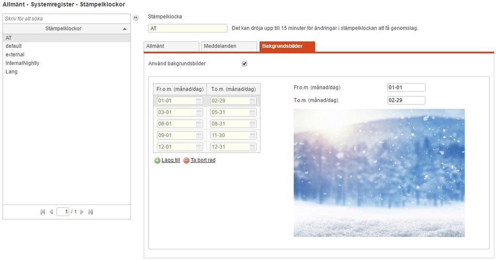Användarmeddelande Flex HRM Time, version 171 25 Nyheter Flex HRM Timeclock, version 171 Dessa funktioner kräver att du har licens för tilläggsmodulen Stämpling.