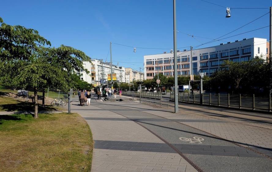 Figur 14 Exempel på vattengräns vid Hammarby sjöstad Noder Vintertullstorget är en viktig nod.