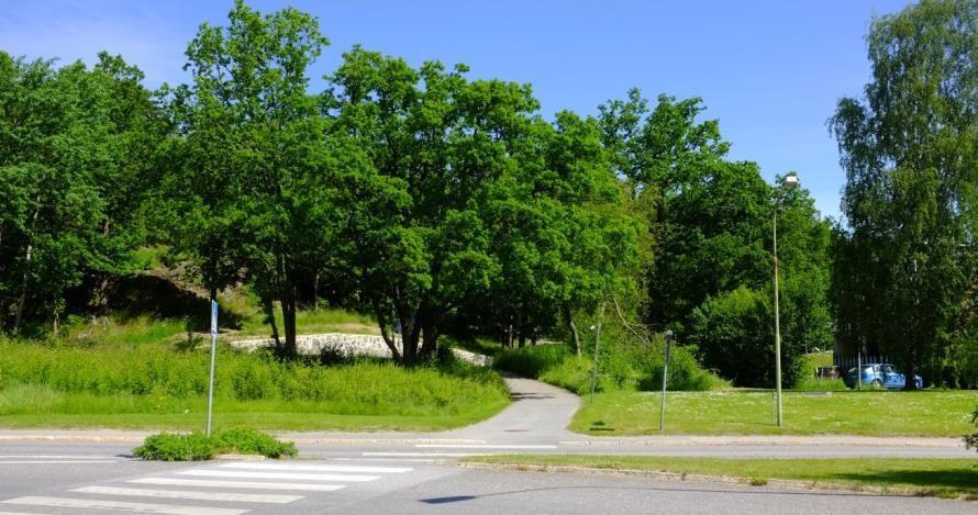 Landskapsrum Värmdövägen med sitt sidoområde bildar ett tydligt rum.