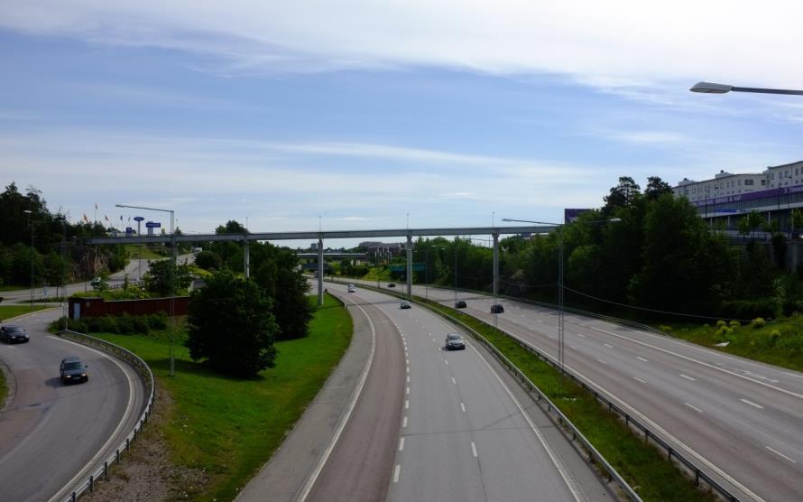 Figur 45 Exempel på landskapsrum utefter Värmdöleden Siktlinjer Starka siktlinjer finns
