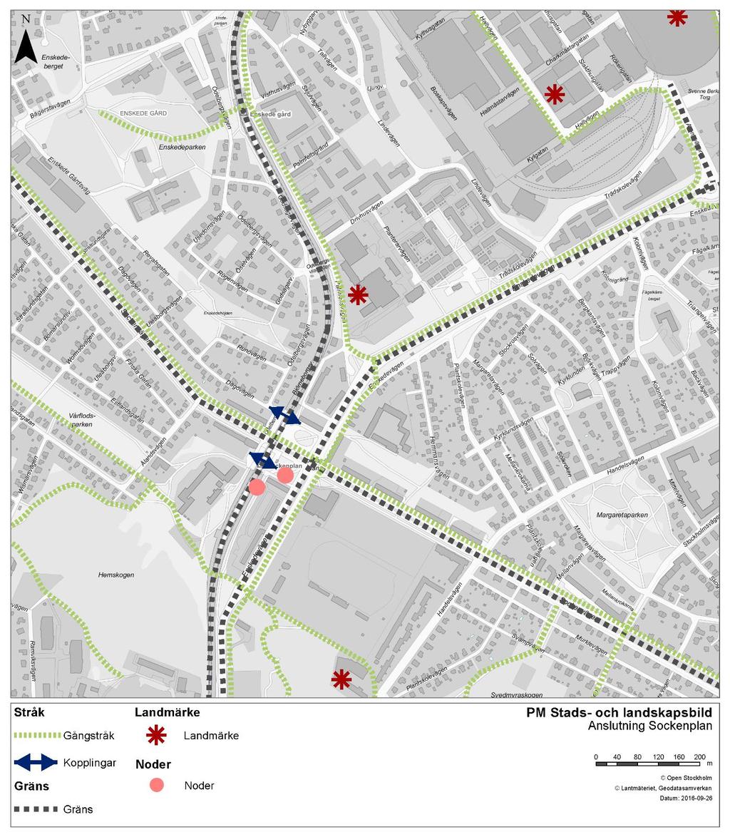 trivsam känsla. I områdena med småhusbebyggelse finns mindre sammanhängande system av mindre parker och parkstråk.