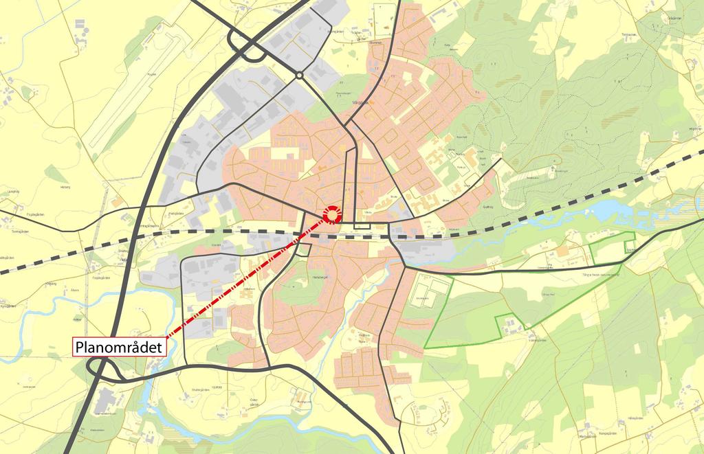 2(11) Planområdets lokalisering i tätorten Innehållsförteckning Planbeskrivning...1 Planhandlingar.