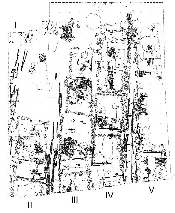 KAMMAKERIAVFALLETS SPRIDNING År e.kr. Fig. 1. Dateringen av faserna 1 10 från undersökningen 1988 1990 i kv.trädgårdsmästaren 9 10.