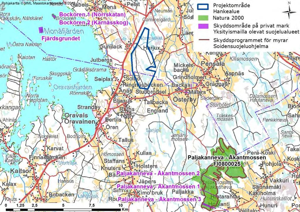 SVEVIND OY AB SANDBACKA VINDKRAFTSPARK 192 (224) En försvagning av de naturtyper som nämns i bilaga I till habitatdirektivet och av naturvärden för de arters del som nämns i bilaga II kan vara