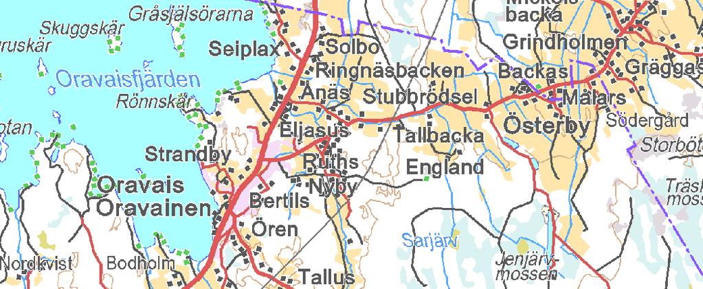 Sektorområde kring Hirvlax där Lappo tv-sändning