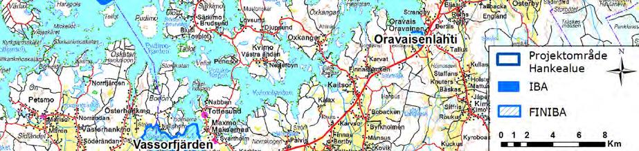 På FINIBA-området förekommer skrattmåsen (cirka 5 000 8 000 individer) under höstflyttningen. Området är 53 hektar och inga delar av området har skyddats (0 %).