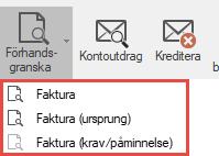 Tidigare fanns det val för både Hyres- och Direktfakturor för