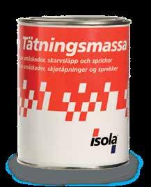 Underhåll av tak Isola Takmassa Fiberarmerad och gummiförstärkt asfaltmassa som bildar en tät och elastisk yta. Mycket motståndskraftig mot alla vädertyper. Levereras färdig i lättstruken konsistens.